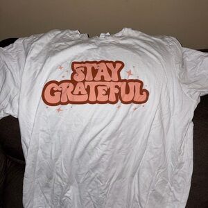 Bella Canvas White Tee with Orange Print